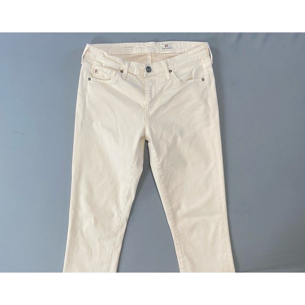 AG The Prima Cigarette Leg Lightweight Stretch Denim Jeans. Light Pink, 26R. GUC